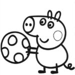 desenho peppa pig futebol imprimir e colorir