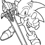 desenho sonic espada pintar e imprimir